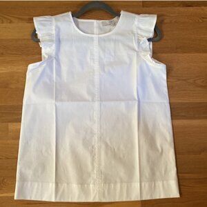 ✨✨ Ann‎ Taylor LOFT Ruffle Sleeve Poplin Shell  (NEW WITH TAG) ✨✨